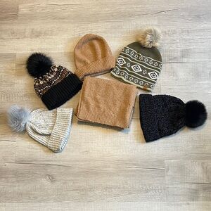 Hats and One Scarf Set all sold together.